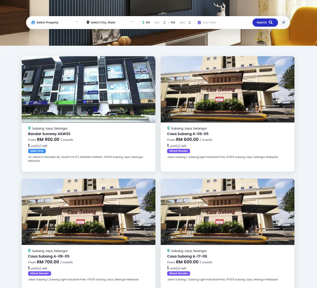 features private listing website