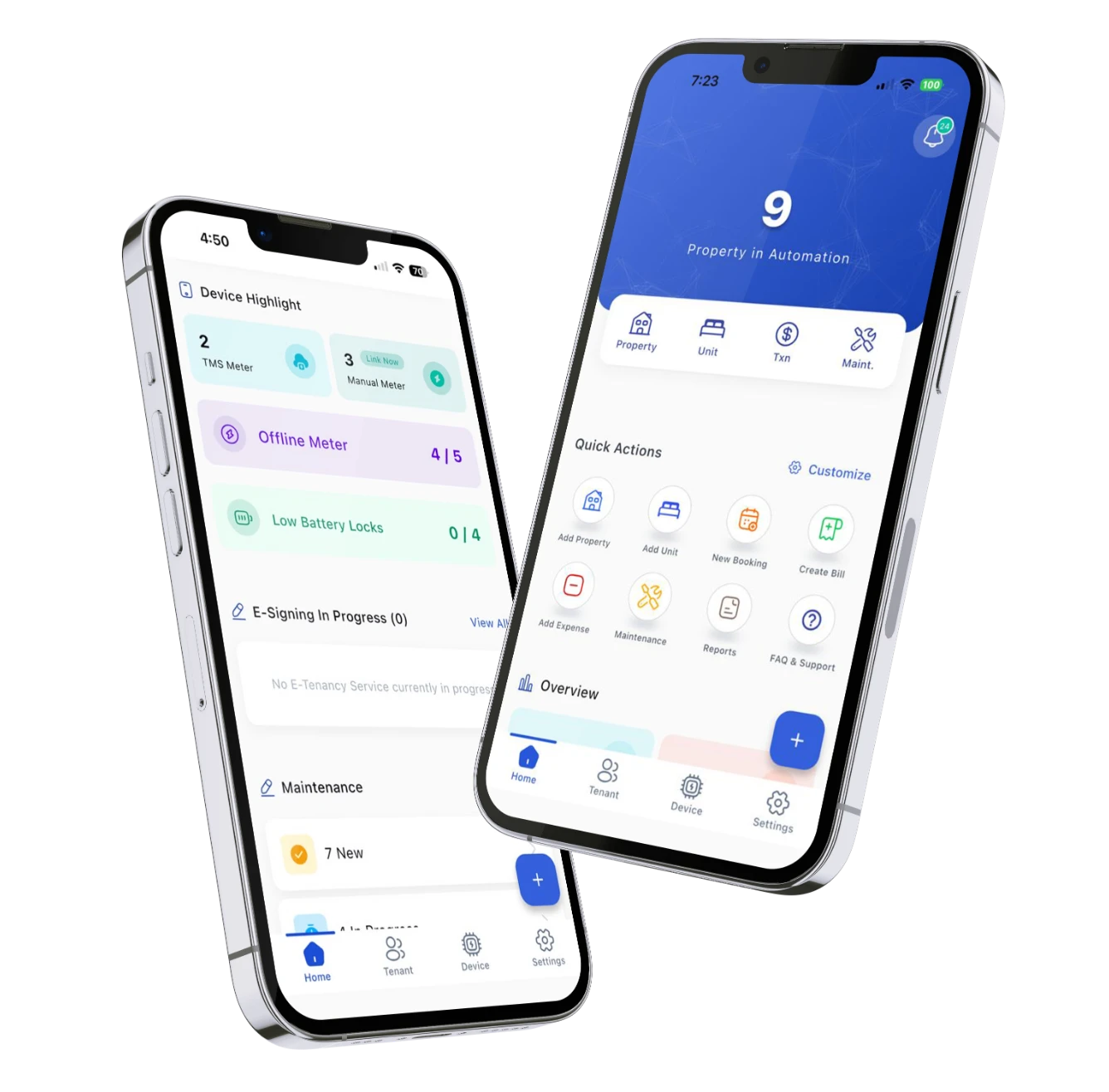 EasyRenz property management mobile app on iPhone / Android