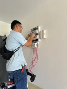 A finished smart meter installation ready for handover.